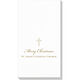 White Pearl Cross Caspari Guest Towels Image 2 of 4